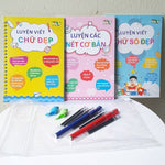 Tải hình ảnh vào trình xem Thư viện, Vở Tập Viết Luyện Chữ Với Bút Tự Xoá Thần Kỳ (3 Quyển Kèm Bút)