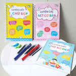 Tải hình ảnh vào trình xem Thư viện, Vở Tập Viết Luyện Chữ Với Bút Tự Xoá Thần Kỳ (3 Quyển Kèm Bút)